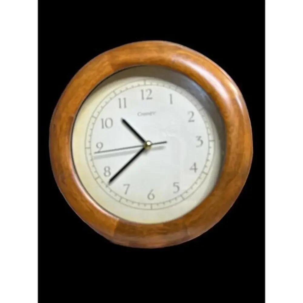 Clock Solid Wood Frame and glass lens Large Arabic numbers Quartz crystal timeke
